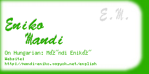 eniko mandi business card